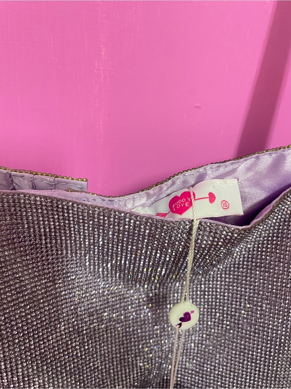 Buddy Love Silver Sparkle Tank Top - Metallic Sheen - Picture 4 of 5